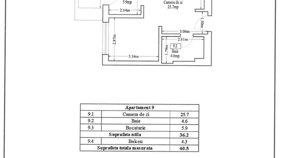 Titan | Gura Calitei | Astorium Life, Garsoniera premium, loc parcare - Schiță 15