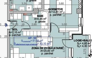 Apartament 2 camere de vanzare - Anton Pann - finisat+ loc de parccare - Poză 6