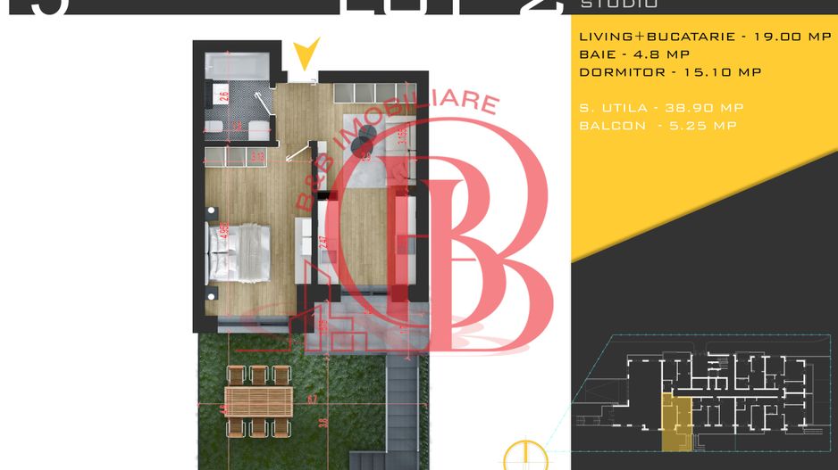 2 camere cu gradina Titan Pallady  Metrou Nicolae Teclu - Schiță 11