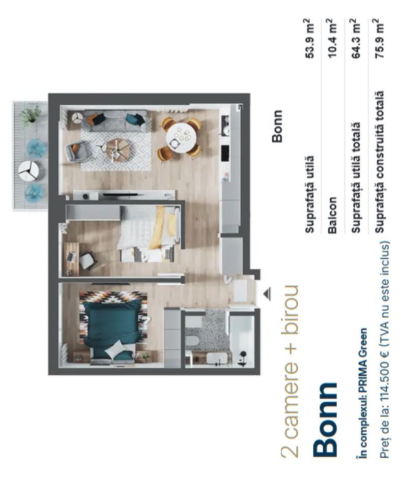 Apartamente de vanzare, tip studio, 2,3 camere Green Residence, Oradea - Poză 4
