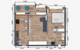 COMISION 0% Apartament 2 camere | 52mp | FARA RISC | Dristor ParkLake - Schiță 15