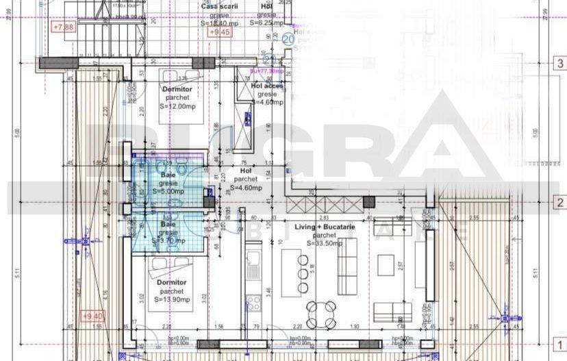 Apartament de 3 camere, 77mp + 50mp terasa, parcare, Baciu - Poză 16