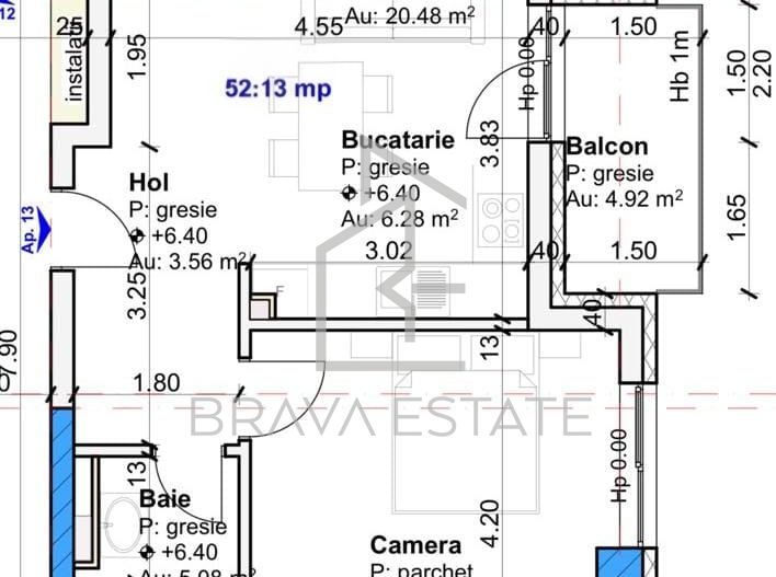 COMISION 0 %! Apartament 2 camere, 52mp, balcon 5mp, lift, Intre Lacuri - Poză 8