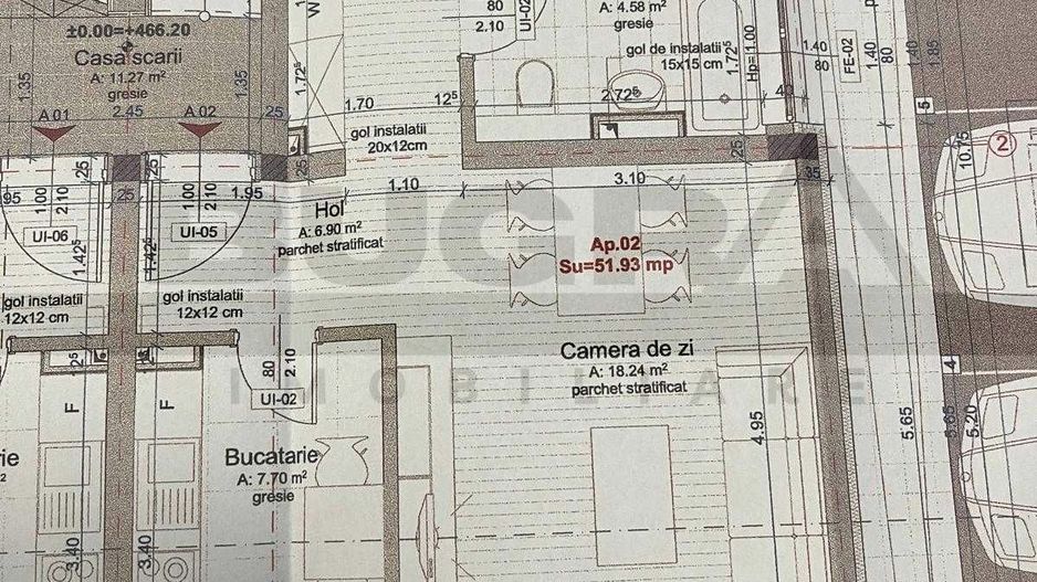Apartament 2 camere, 53 mp, gradina 30 mp, parcare, zona Home Garden - Poză 7