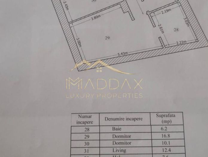 Apartament cu *3 camere* / Cladire Istorica stil Brancovenesc / Universitate - Schiță 39