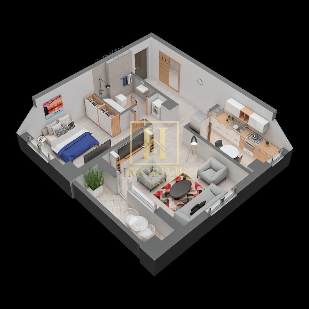 Apartament 2 camere decomandat 57 mp NOU intabulat Zimbru Dacia - Poză 6