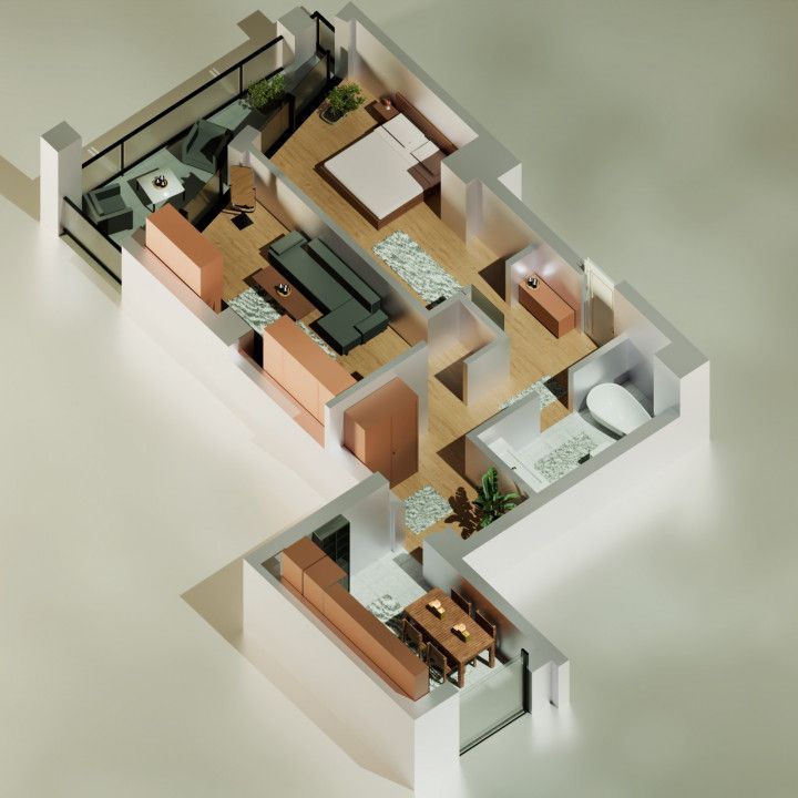 Tomis Nord - Vanzare apartament decomandat cu 2 camere,  bloc nou. - Poză 7