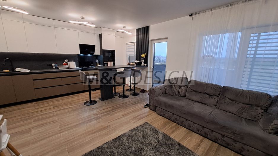 3 camere  bloc nou, 80 mp utili , balcon de 20 m - Poză 3