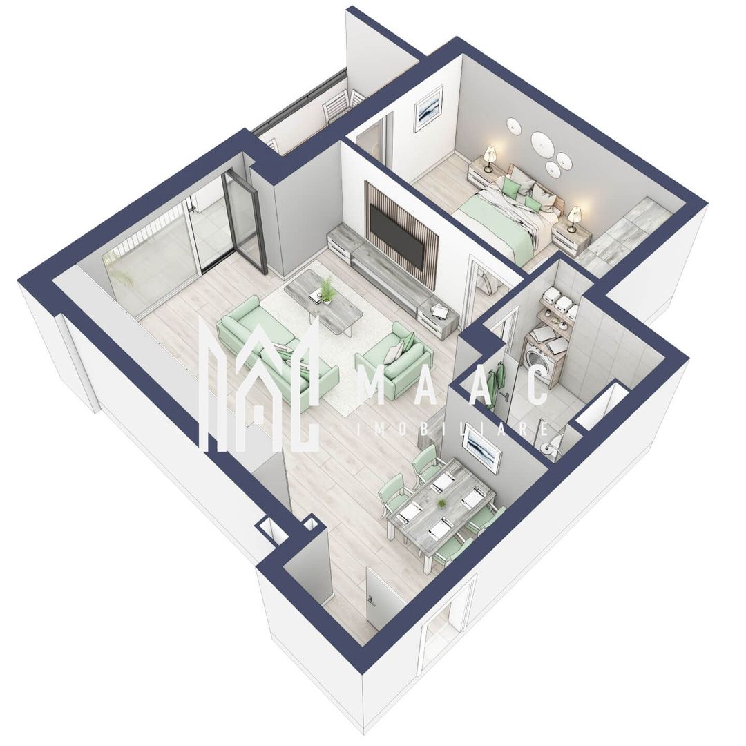 Apartament 2 camere | Balcon 10.3 mp | Etaj 1 | Turnisor - Poză 2