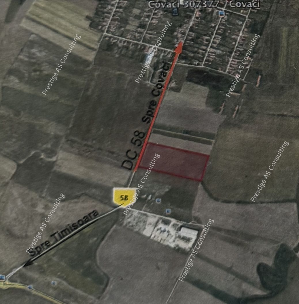 Teren industrial/comercial cu PUZ aprobat – 30.000 mp – Covaci, Timis | POT 50% - Poză 1