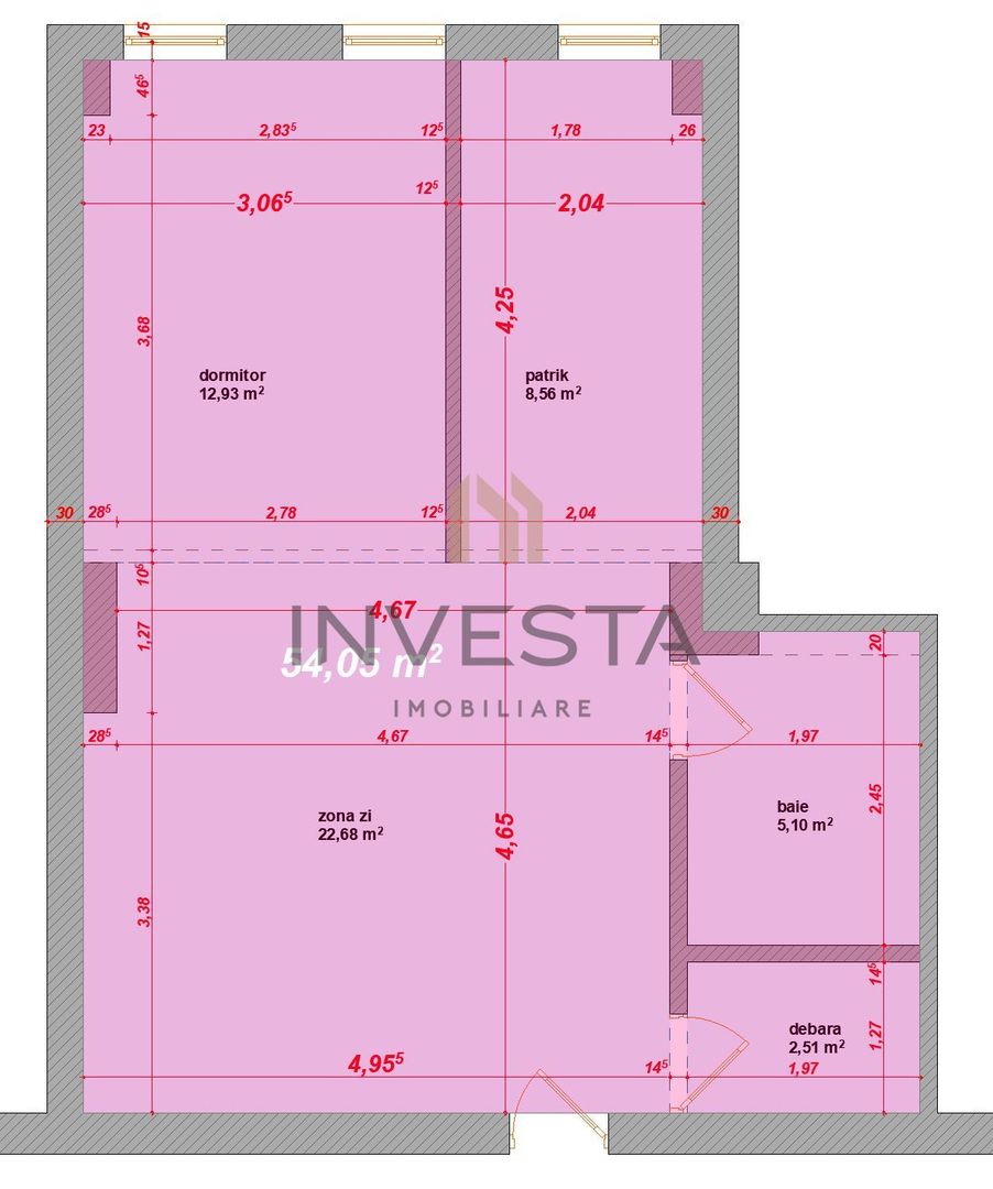 Oportunitate de investitie! Apartament 3 camere inchiriat la 650 euro! - Schiță 3