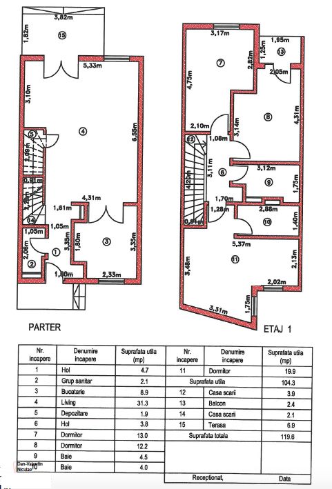 Ansamblu privat | Casa  4 camere | 3 bai | Parcare | Toate utilitatile - Schiță 19