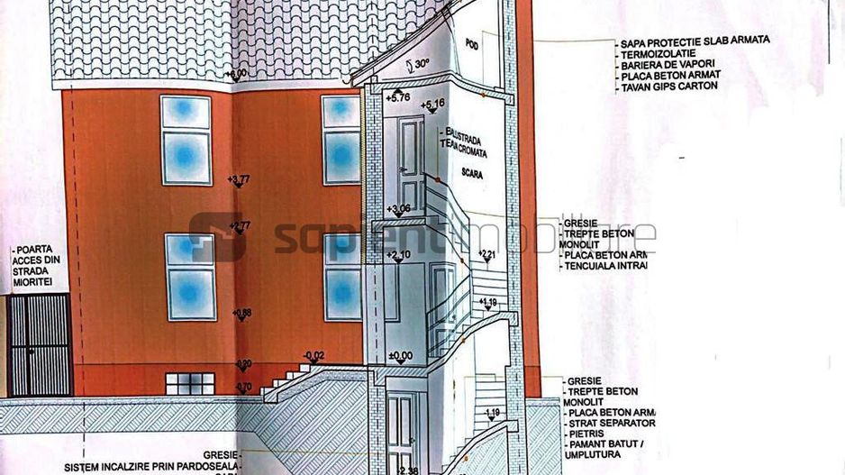 Casa situata ultracentral cu proiect autorizat - Poză 5