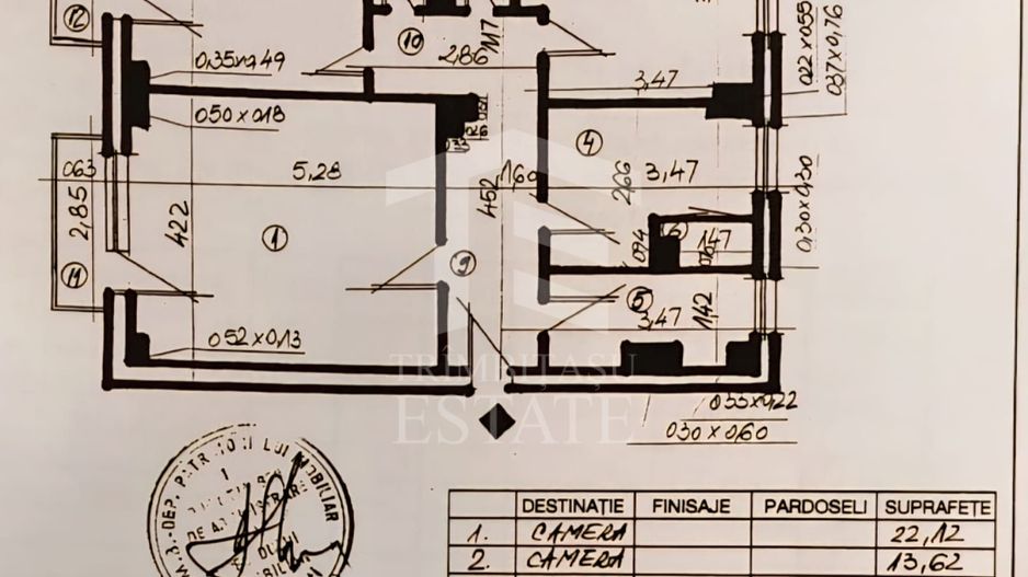 3 Camere Decomandat | 78 mp | Decebal – Piața Alba Iulia | Etaj 8/9 - Schiță 8