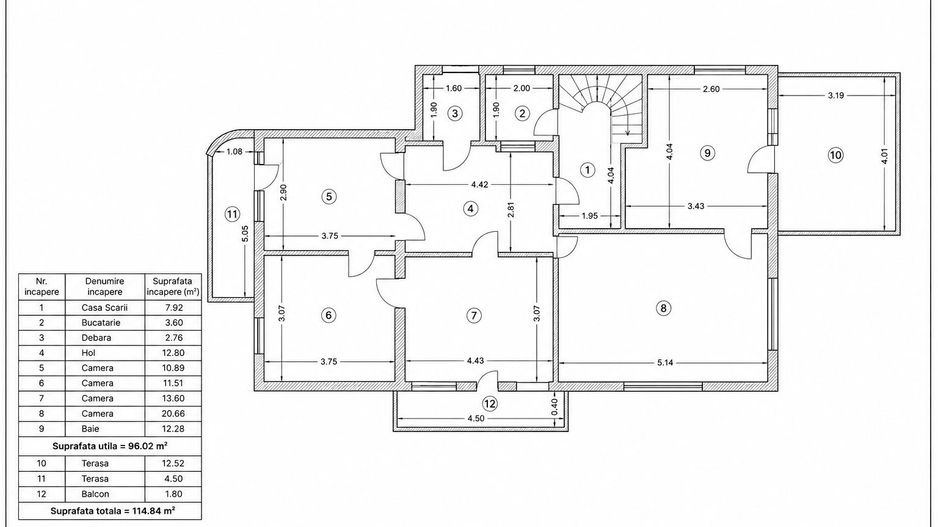 Vilă interbelică S+P+E+M | 8 camere | Zona Aviatorilor – Arcul de Triumf - Schiță 11