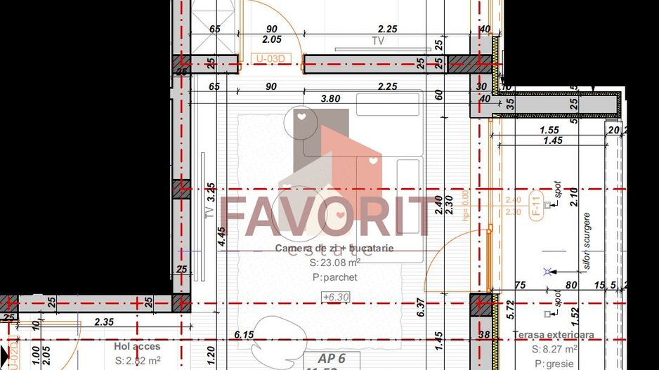 Compartimentare eficienta. Terasa generoasa. Disponibil imediat - Schiță 16