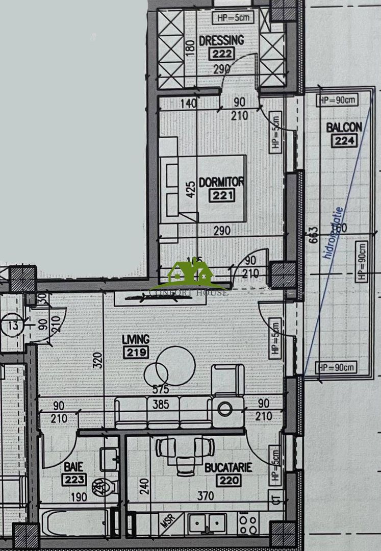 Apartament 2 camere, bloc nou, P+3, Ap.13, Et.2, Bl.6 - CP2462256 - Poză 6