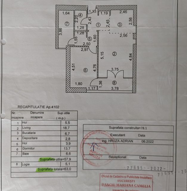 2 camere| WIN HERASTRAU| PARCARE - Schiță 25