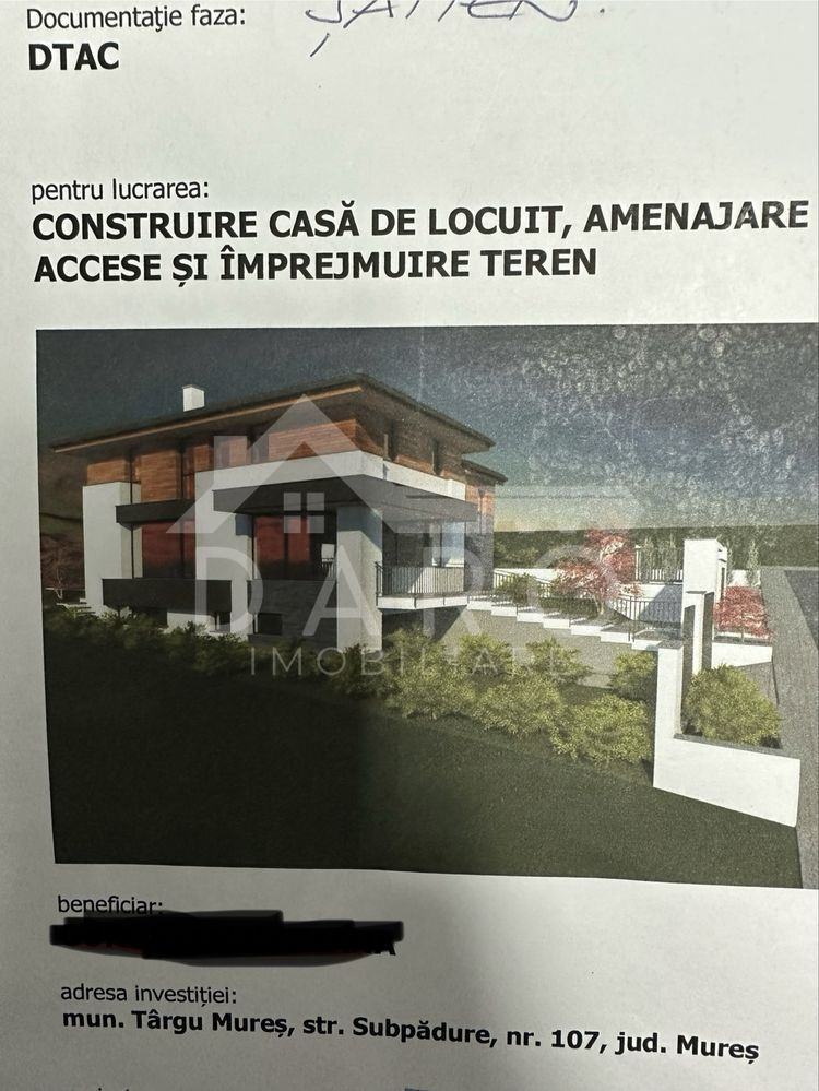 Teren 550 mp Platoul Cornesti cu autorizatie de construire casa - Poză 1