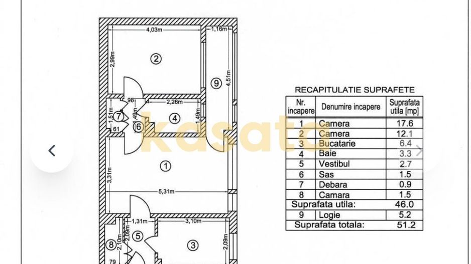 APARTAMENT 2 CAMERE | MATEI VOIEVOD | ETAJ 4/10 | CREDITABIL | - Poză 10