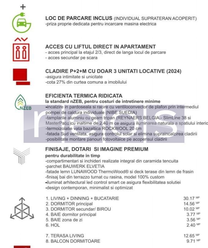 VANZARE- DUPLEX - DOROBANTI- 4 CAMERE- P+2+M - LIFT- NZEB-2024 - Poză 13