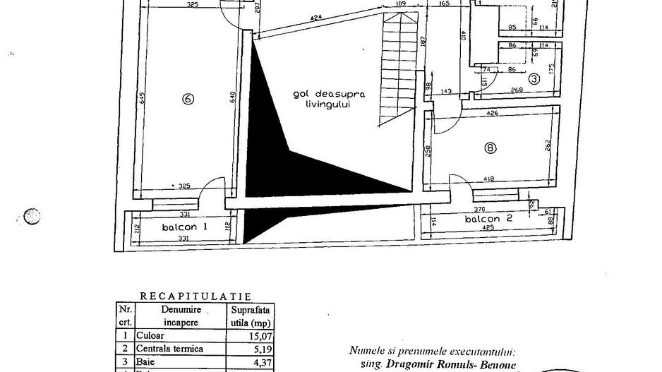 Duplex 200,38 mp utili + 32,51 mp balcoane + 2 locuri parcare + boxa - Dorobanti - Schiță 23