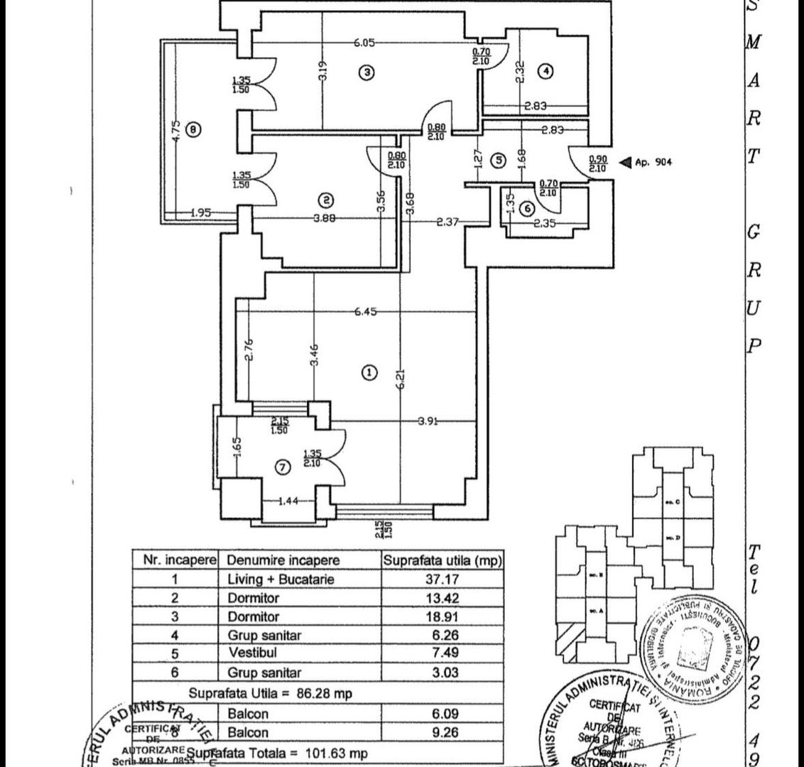 3 CAMERE || UPGROUND - metrou PIPERA - Schiță 13