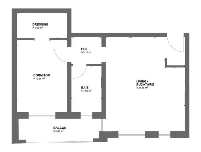 Apartament nou 2 camere cu dressing | Etaj 1 | Mehala | Comision 0% - Schiță 20