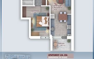 AP. 2CAM. LIVING OPEN-SPACE,BLOC P+4/ PT LOCUINTA SAU INVESTITIE! - Poză 1