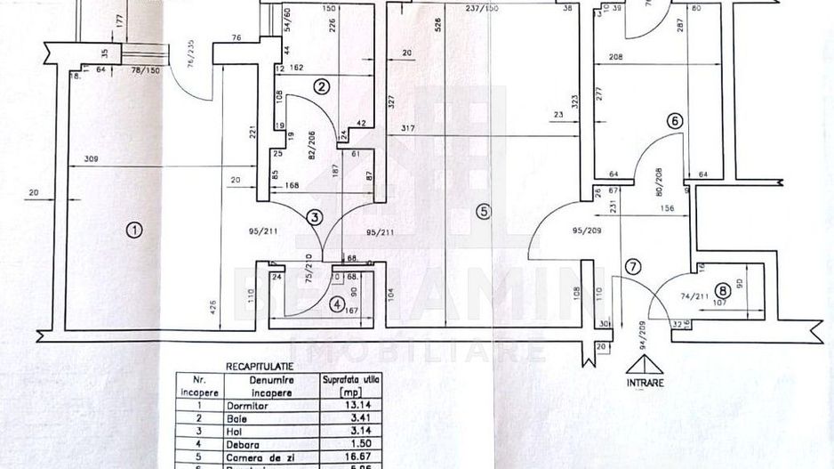 Ramada doua camere ultracentral modern 56mp balcon boxa - Schiță 9