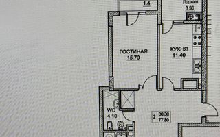 Vânzare, apartament, 2 camere, bd. Dacia, Botanica - Schiță 15