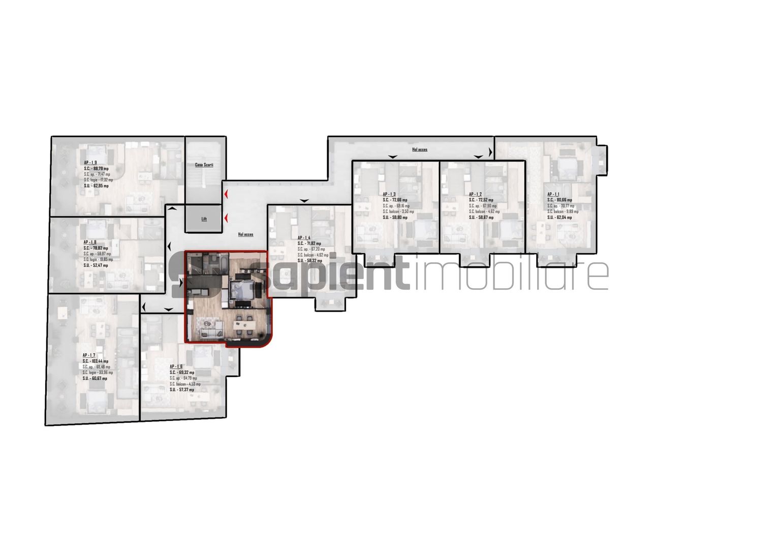 De vânzare apartament 2 camere, ultracentral, semifinisat - Poză 6
