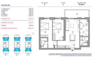 APARTAMENT 3 CAMERE | PALLADY | PROIECT NOU - Poză 9