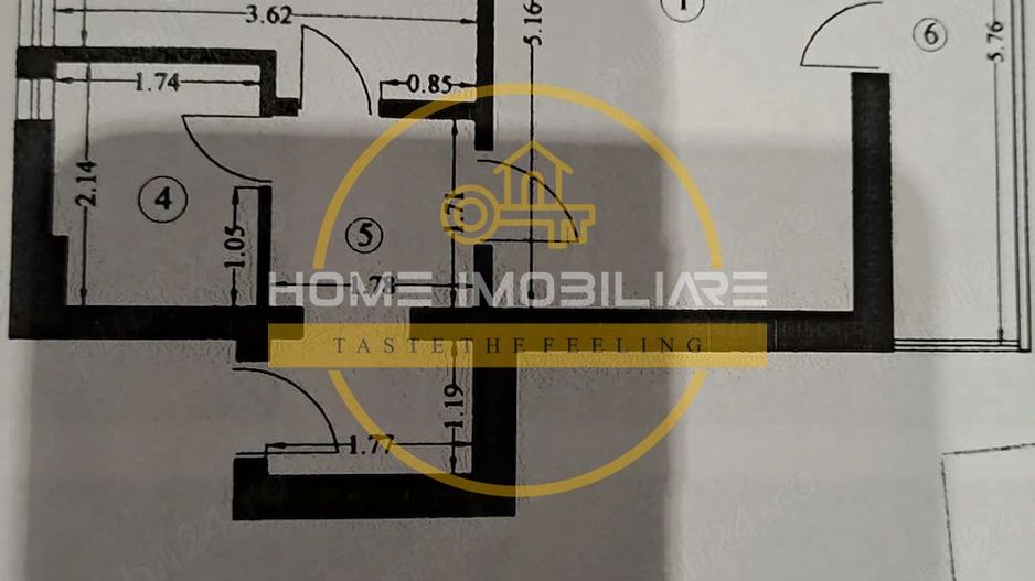 🏠Apartament 1 cam, 36 MP, decomandat // 📍Centru Civic - Poză 4