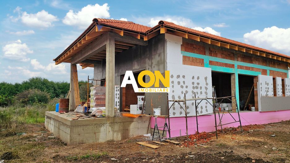 Casa nouă 123 mp utili, semifinisată, 535 mp teren, pod mansardabil - Poză 2