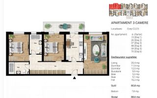 Metrou Berceni Apartament 3 Camere 88 mp - Poză 1