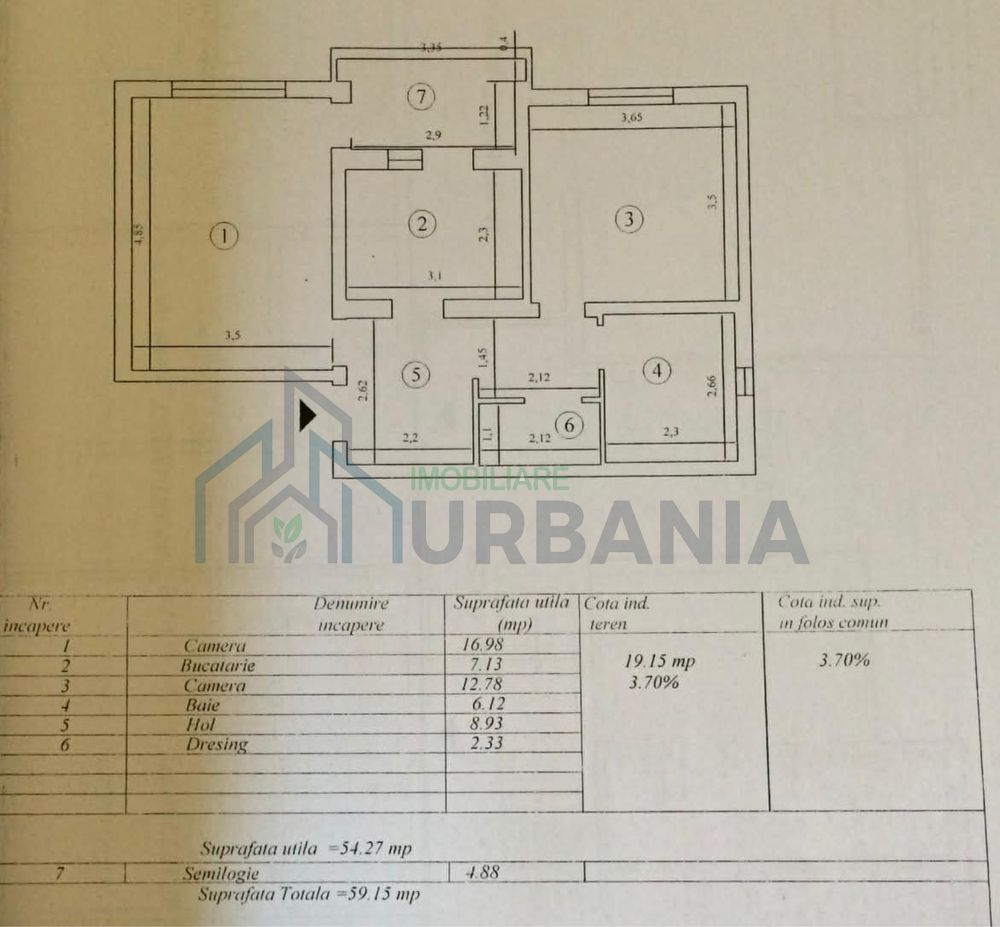 Apartament 2 camere, mobilat și utilat, cu loc de parcare, Bucium, str. Visan, Cris Estate - Poză 8