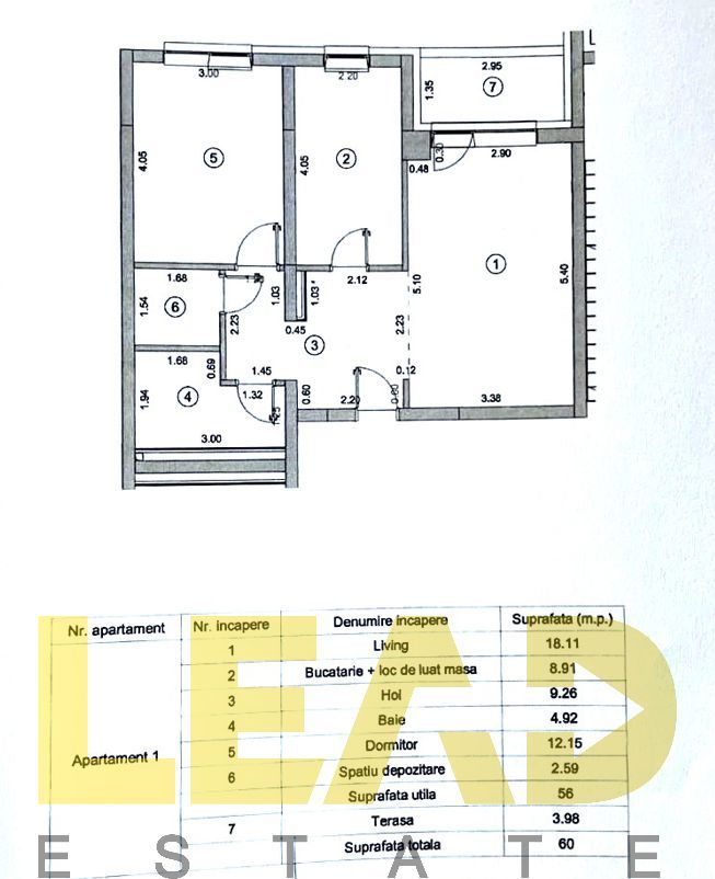 De inchiriat apartament 2 camere, decomandat, cartier Coresi! - Poză 2