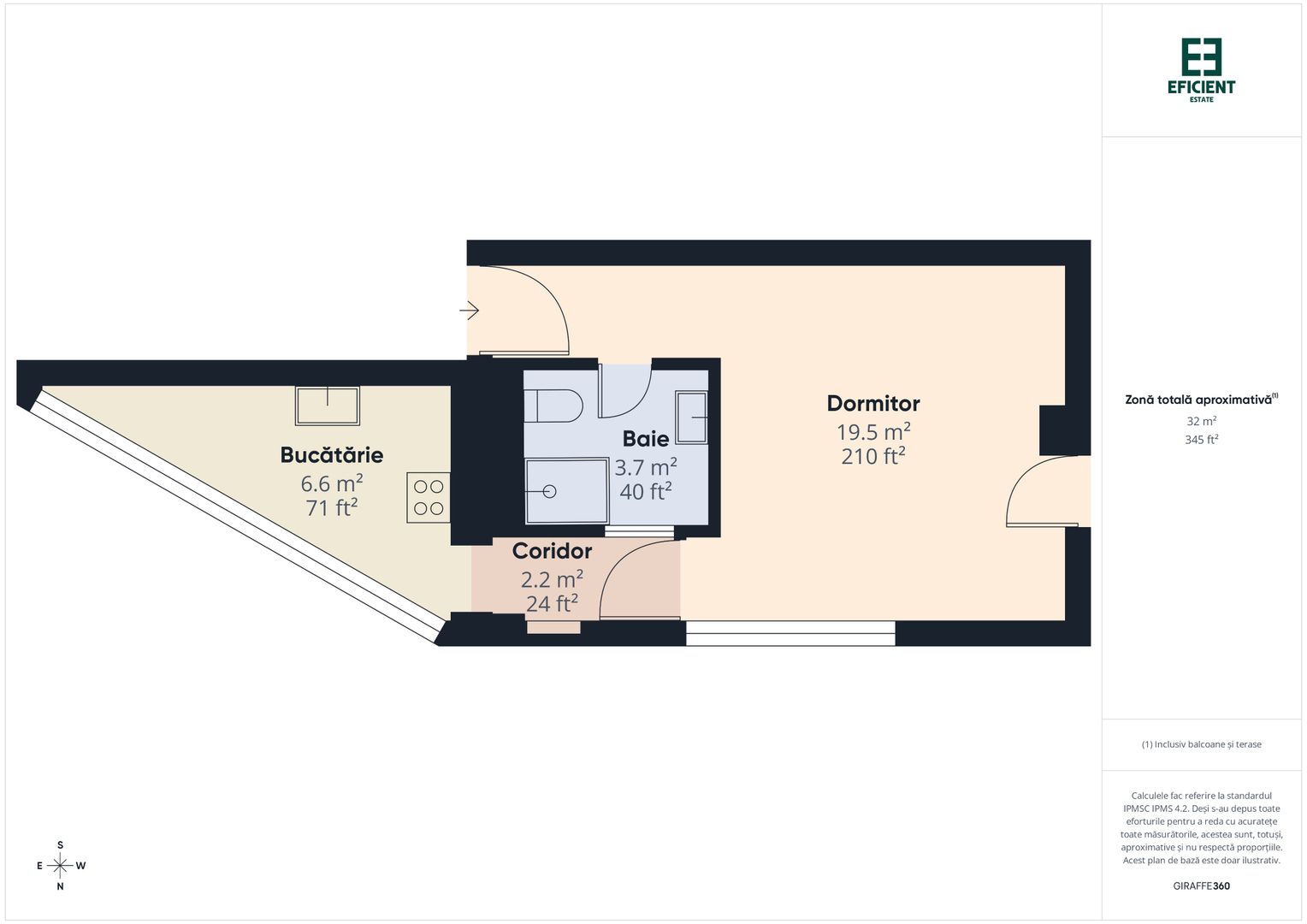 Apartament cu o cameră etaj 2 - Complex Studențesc - Timișoara - Poză 11