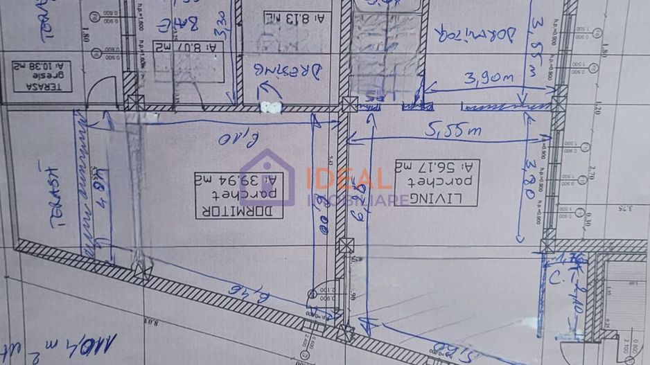 Apartament cu 3 camere si terasa, LA CHEIE 112 mp utili, zona Turnisor - Schiță 18