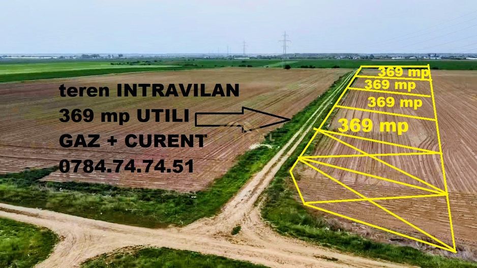 Teren Intravilan 369 mp utili - comuna Berceni - Poză 3