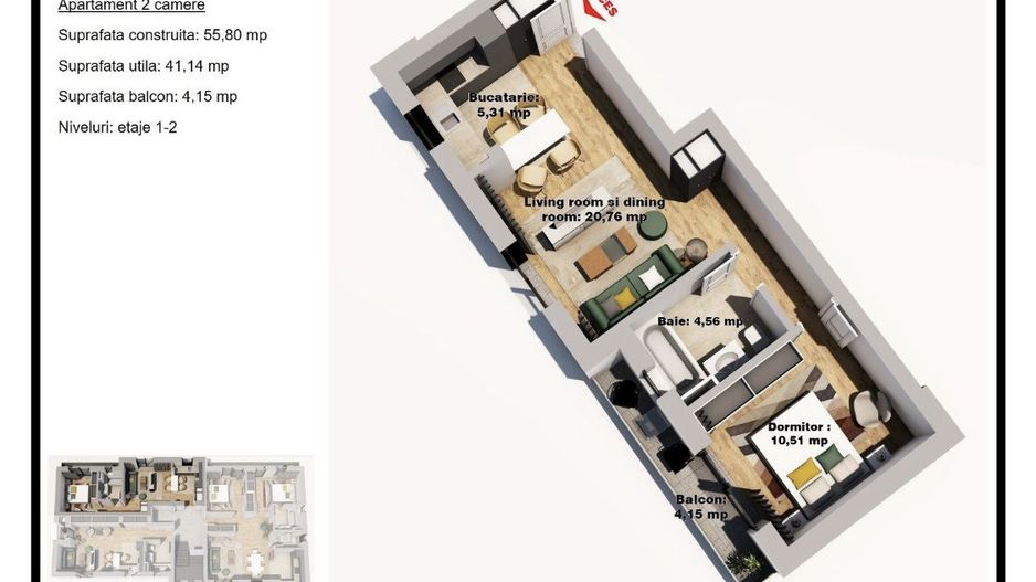 Ap 3 camere Kamsas Baba Novac - Poză 5