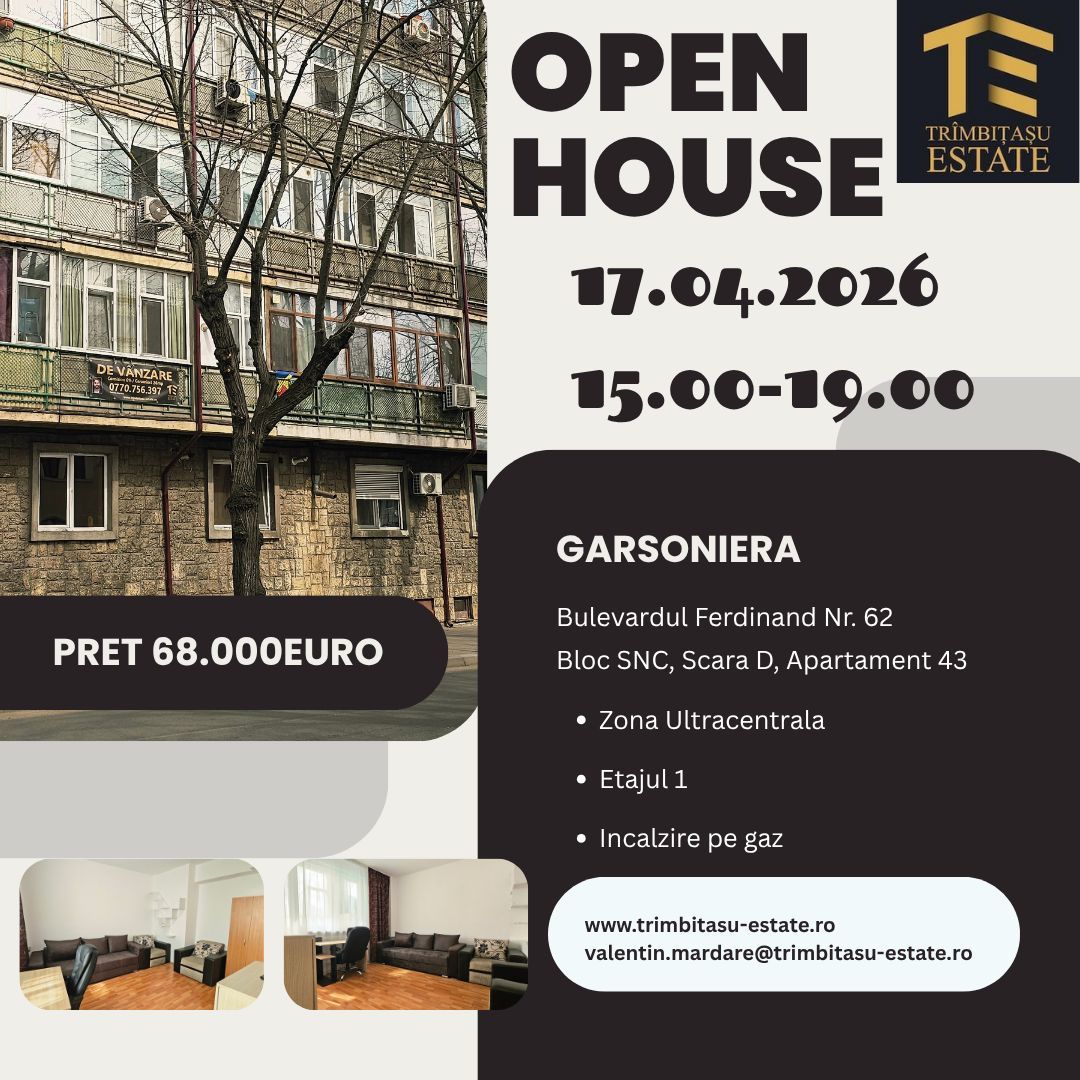 Garsonieră ultracentrală Constanța, etaj 1, mobilată - Poză 1