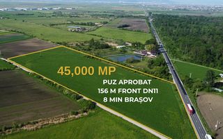 TEREN 45.000 MP | PUZ APROBAT | 156 M FRONT DN11 | PREJMER - BRASOV - Poză 4