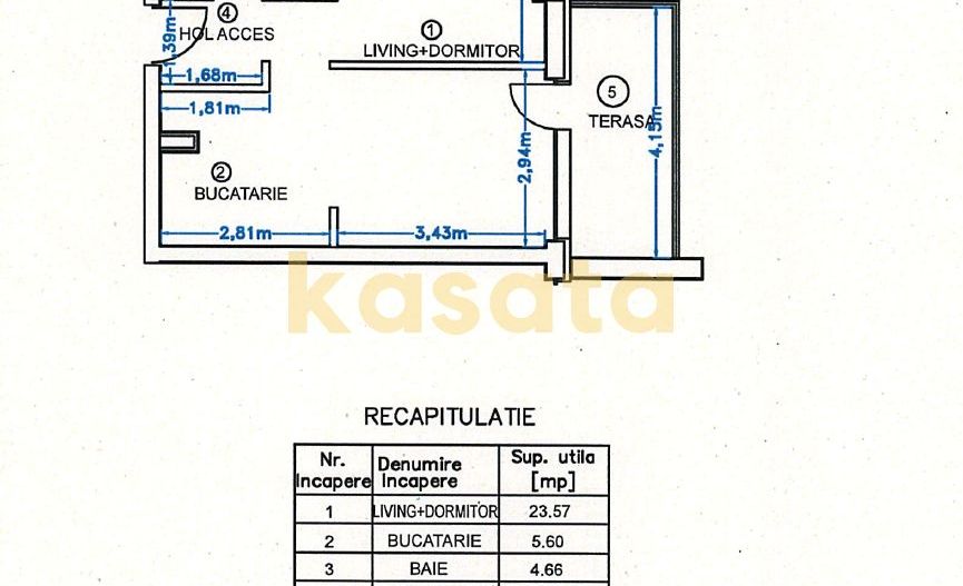 studio I Ambiance Residence 2 I 43.23 mp I mobilat si utilat I et 1 - Poză 6