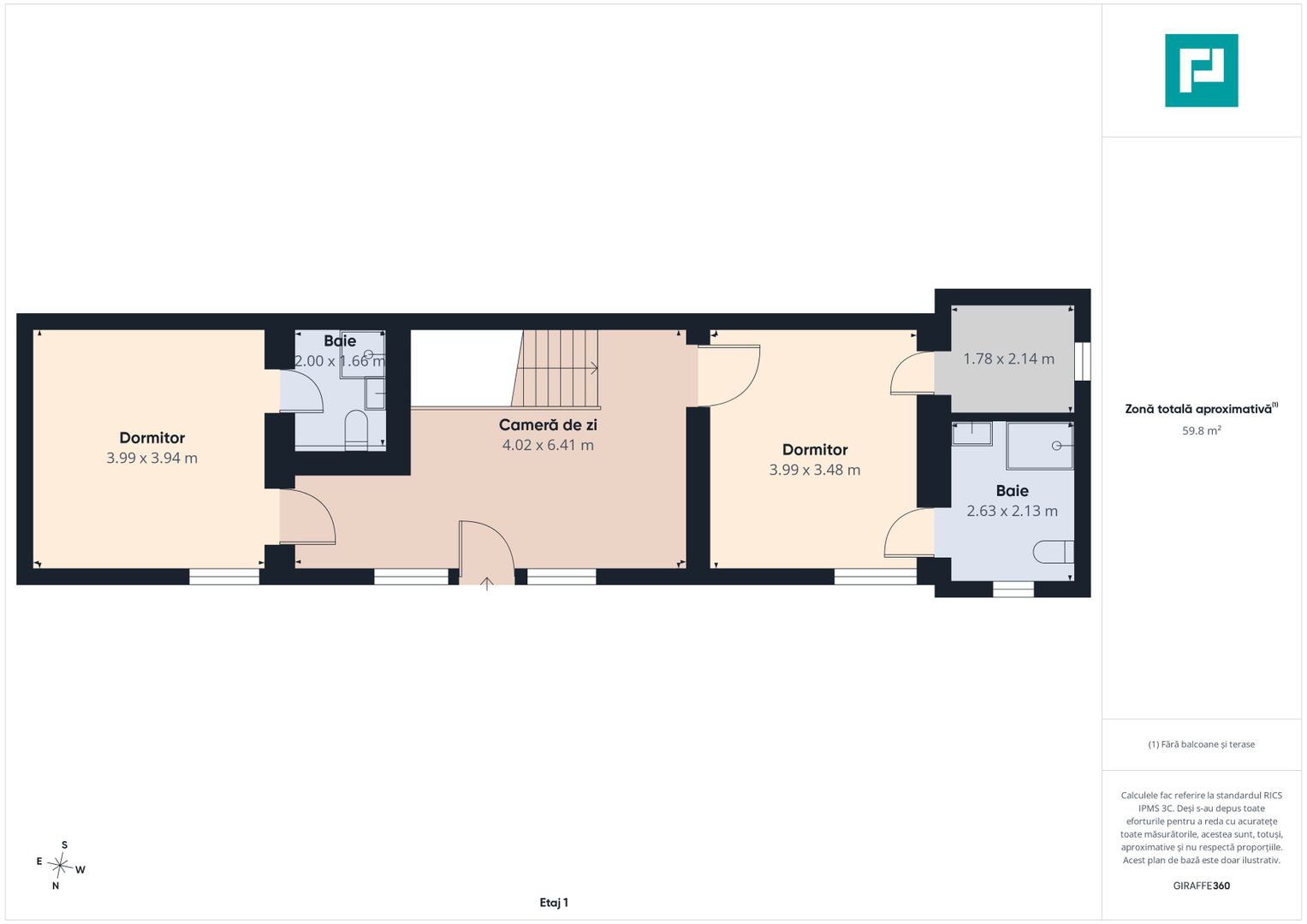 Apartament spațios cu 3 camere, zona centrală - Poză 26