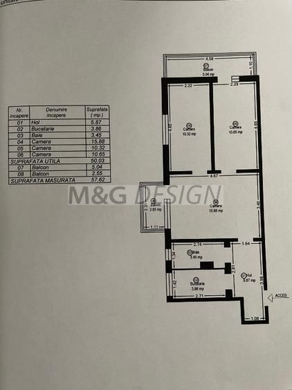 Apartament cu 3 camere Girocului cu centrala - Poză 14