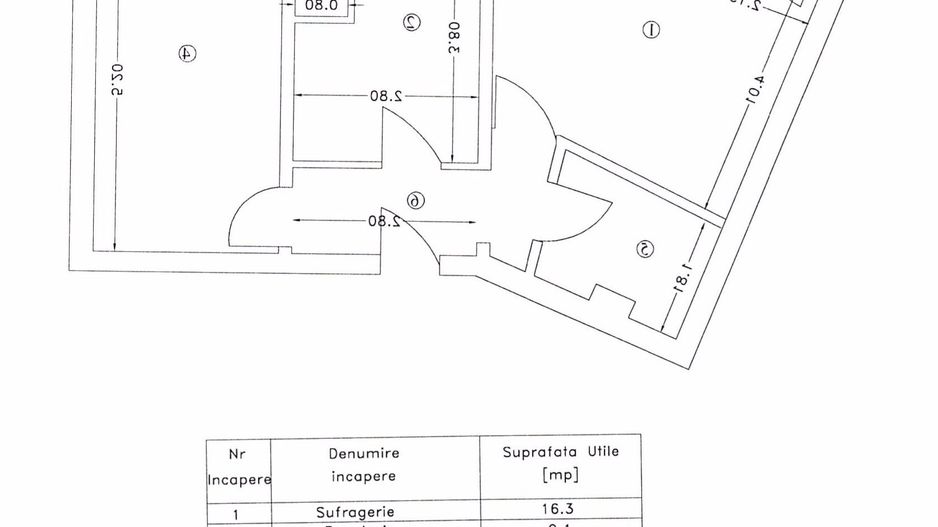 Apartament cu 2 camere, etaj 1, partial mobilat, zona GARĂ; - Poză 9