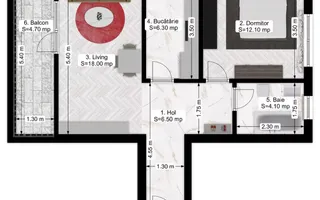 Vânzare ap 2 camere + loc parcare subteran bloc 2025 etaj 1 - Poză 12