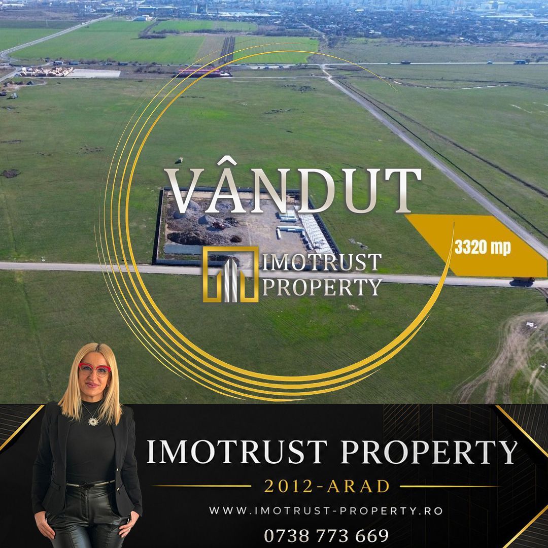 Teren industrial de vânzare Arad – 3.320 mp | PUZ aprobat | acces DN7 - Poză 1